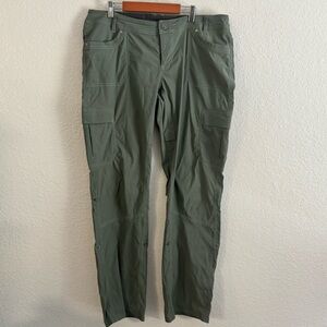 Kuhl Womens Cargo Convertible Snap Nylon Hiking Outdoors Pants Green size 14